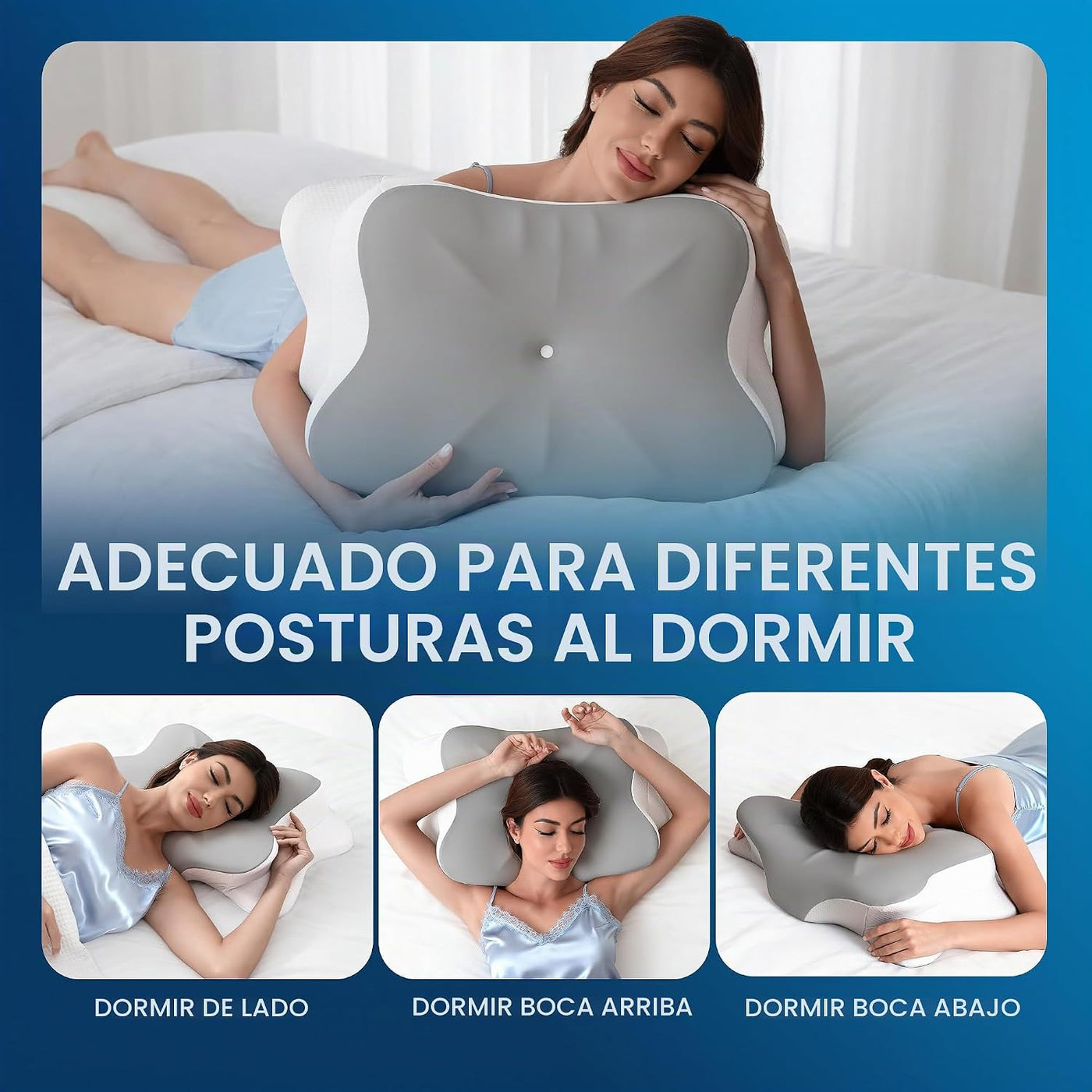 MOLBOX Almohada cervical para el dolor de cuello, espuma viscoelást...