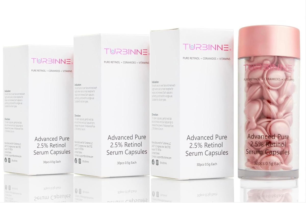 TURBINNE Cápsulas de suero de retinol puro al 2.5%. Luce 5 años más...