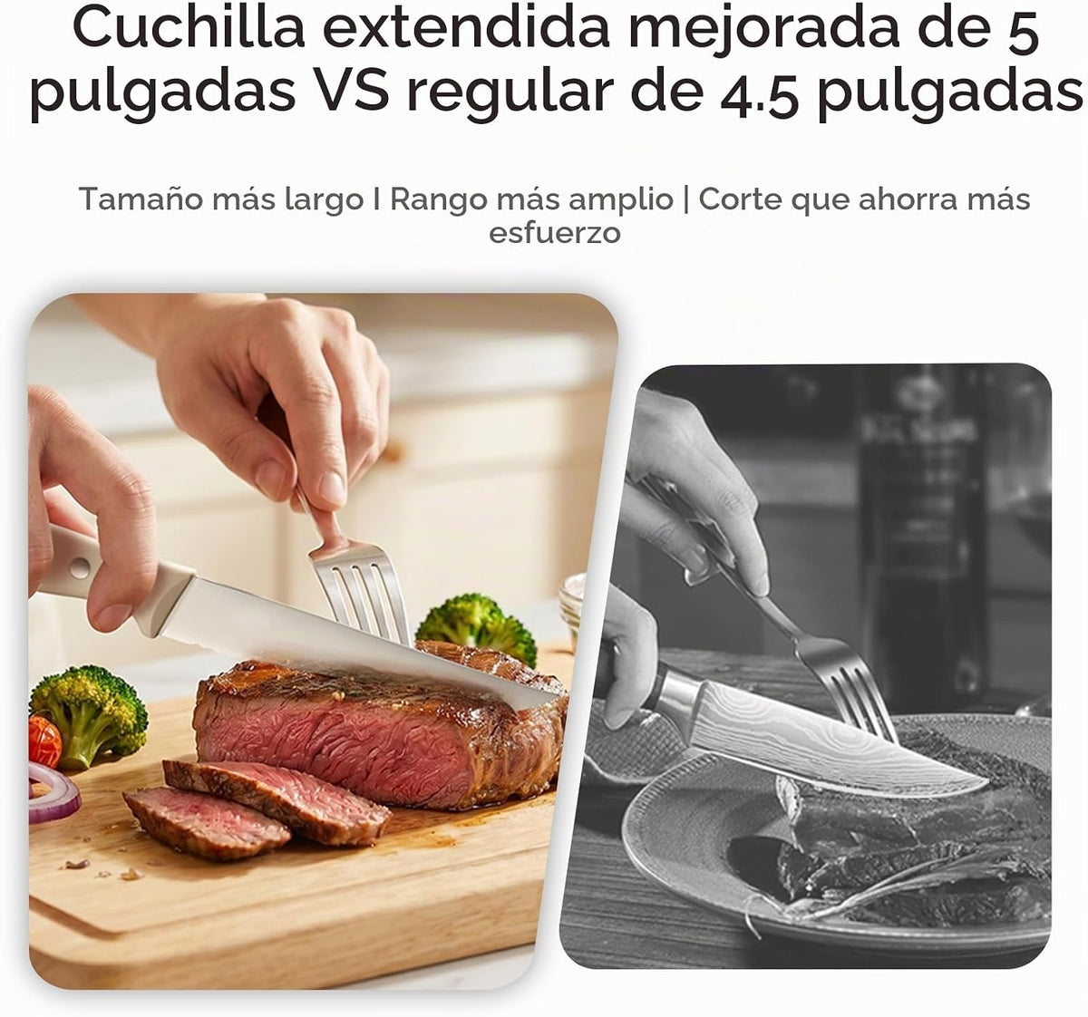 WANGMAZI Juego de cuchillos de chef de alta calidad, acero inoxidab...