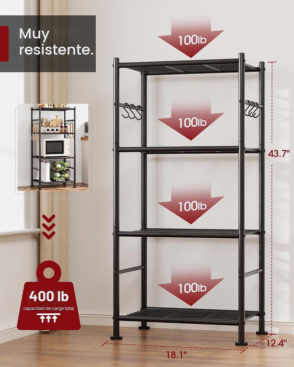 Estanterías de almacenamiento Sakugi - Organizador de estante de gr...