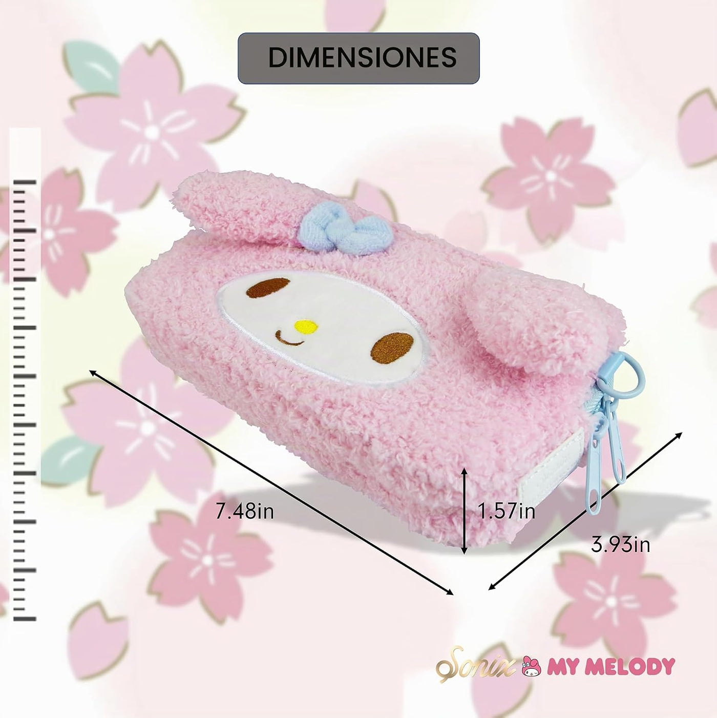 Sonix x Sanrio - Cartera de felpa para teléfono, bolsa cruzada de p...