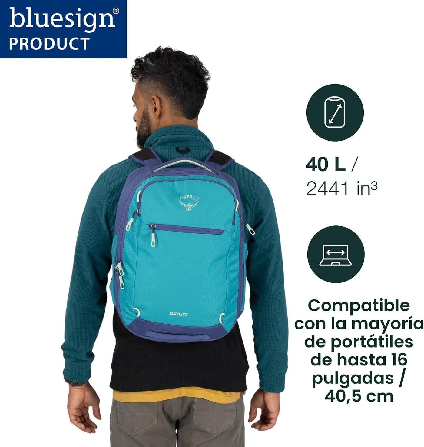 Osprey Daylite - Paquete de viaje expandible (26+6), color azul | m...