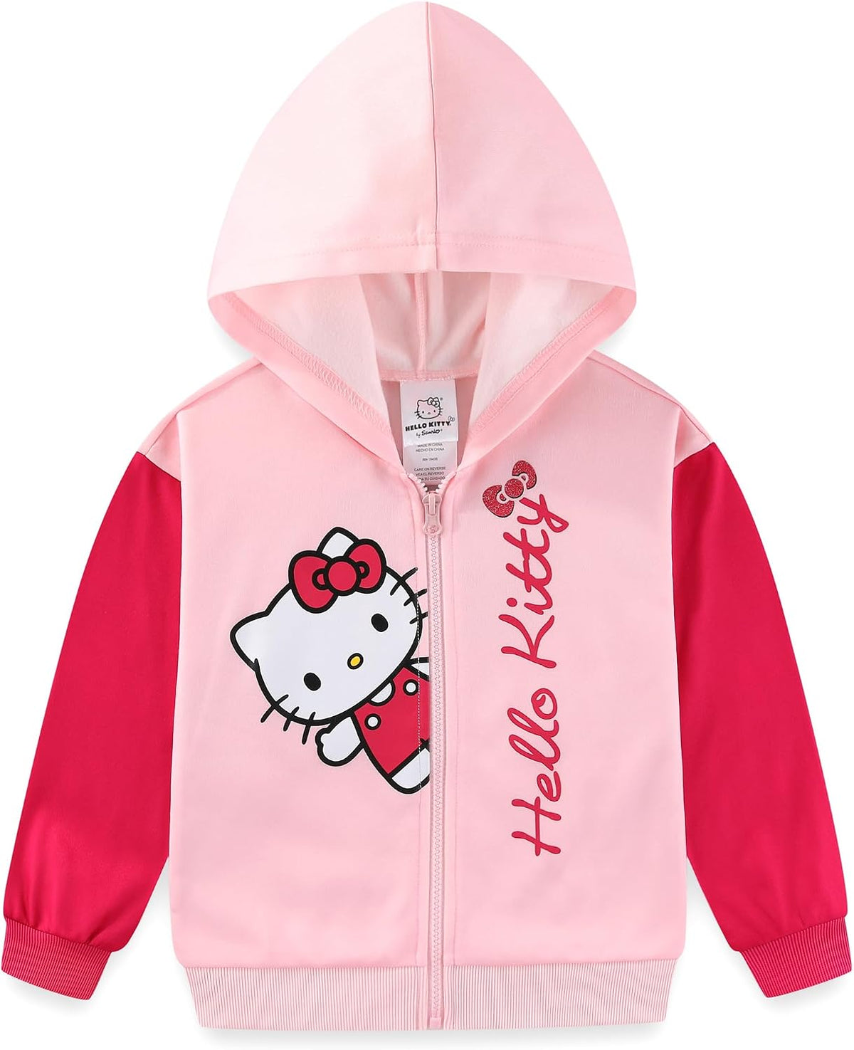 Hello Kitty Sanrio - Sudadera con capucha y cremallera completa par...