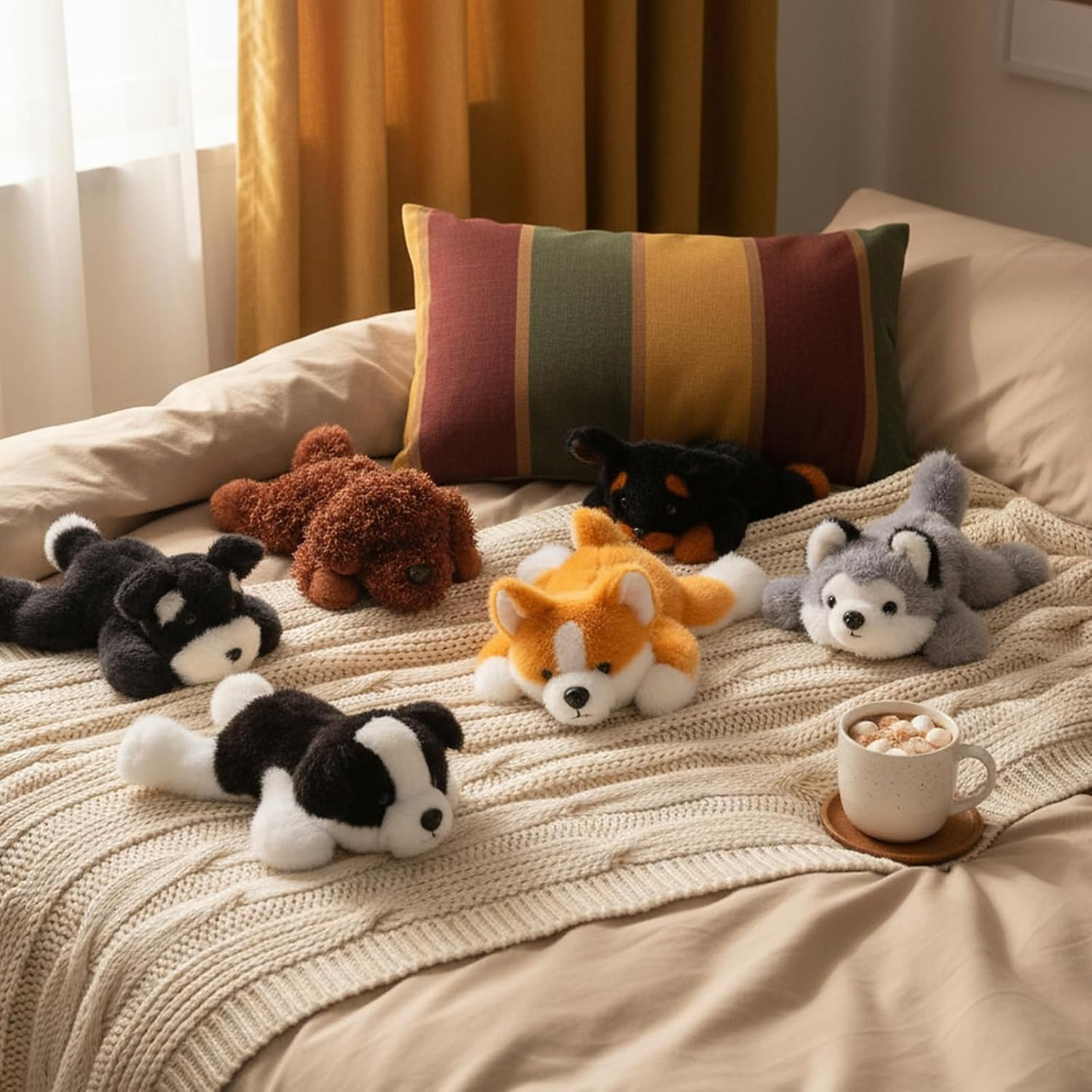 Harrycle - 6 animales de peluche para perros de 8 pulgadas a granel...