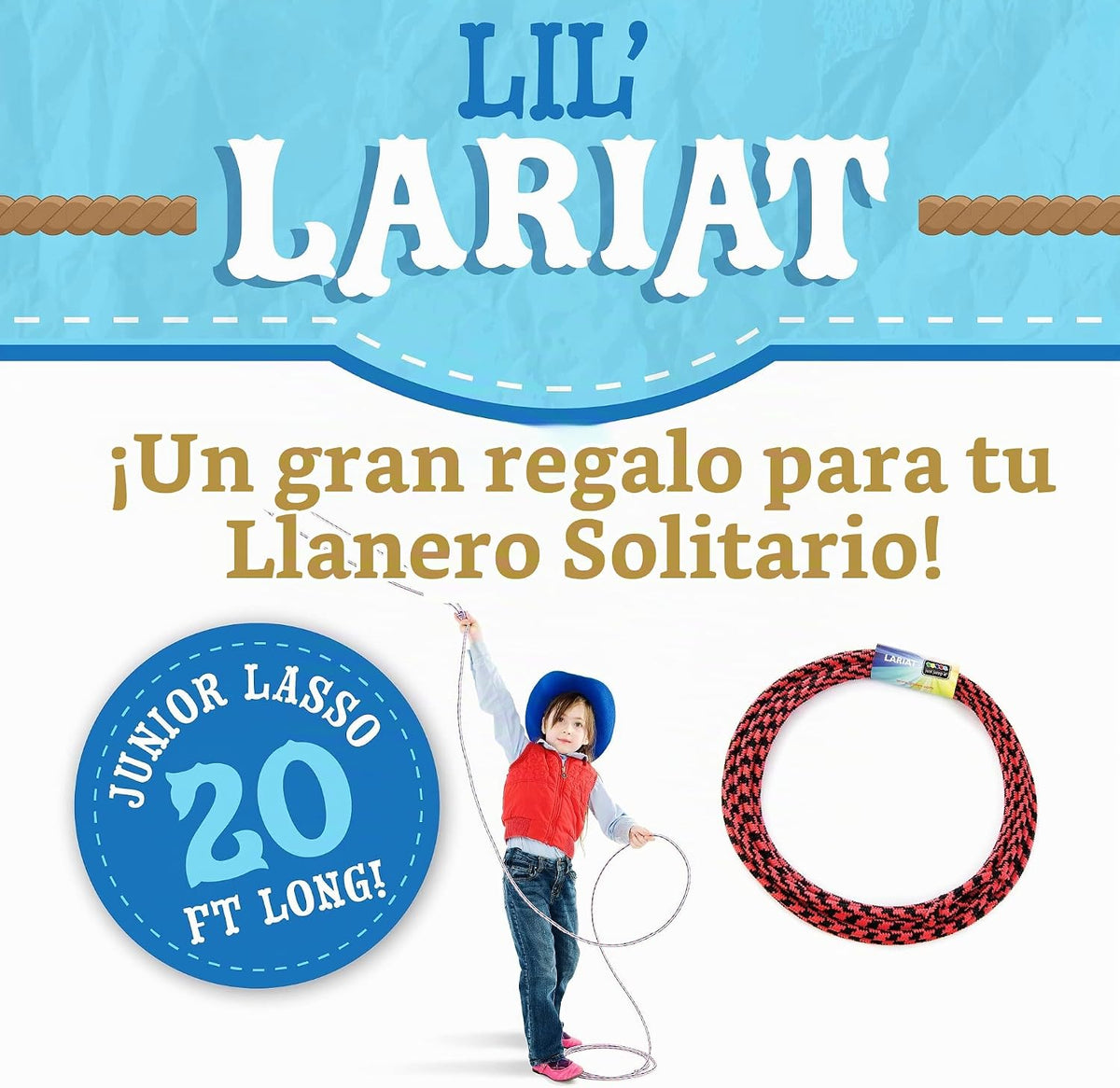 Just Jump It Lil Lariat Junior Lasso Rope - Cuerda de vaquero para...