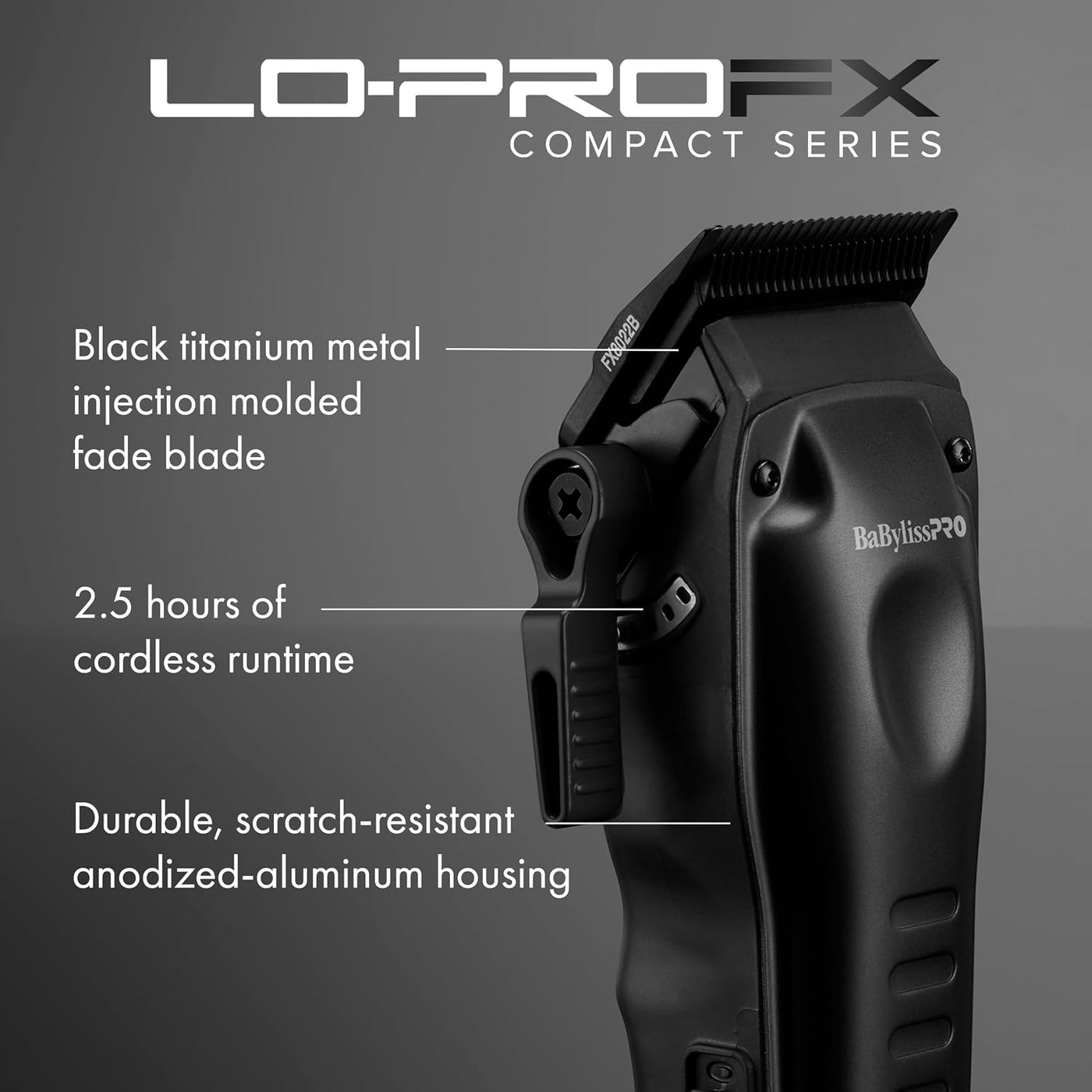 BaBylissPRO Cortadora compacta LO-PROFX de alto rendimiento para ca...