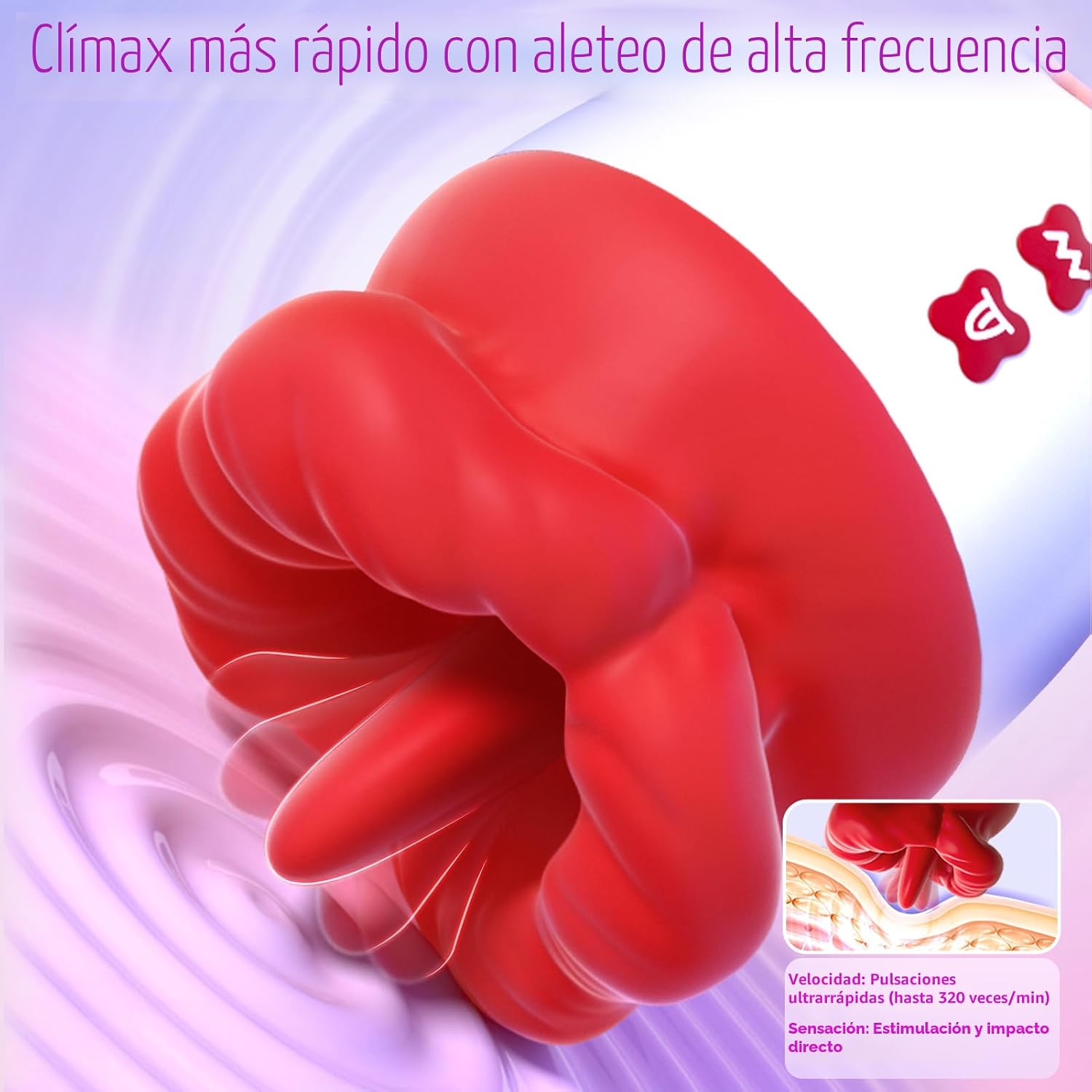 Vibrador de juguete de rosa para mujeres - MOOLIGIRL Control de apl...