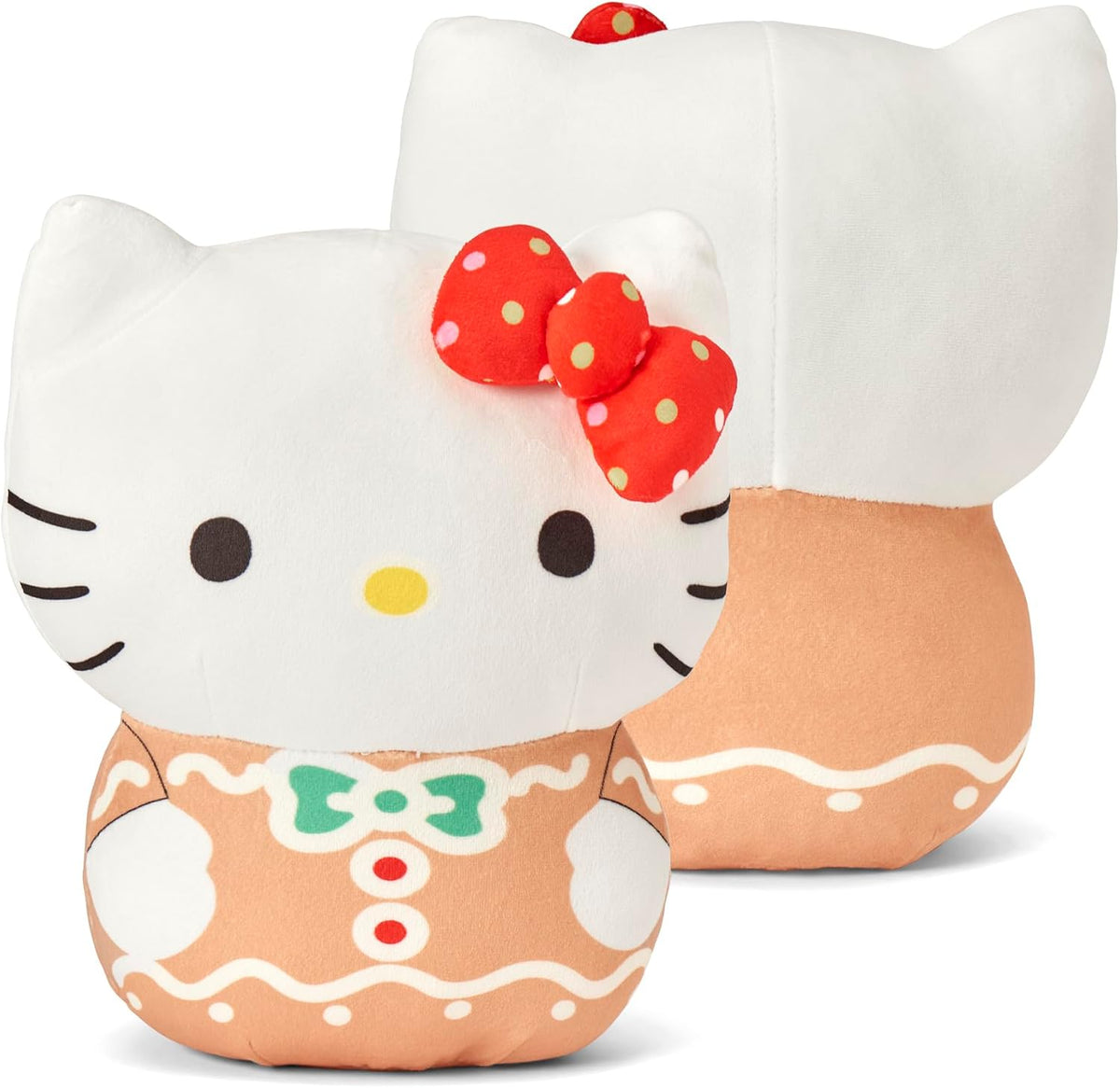 Hello Kitty Gingerbread Joy Hugger - Juego de almohada abrazable y...