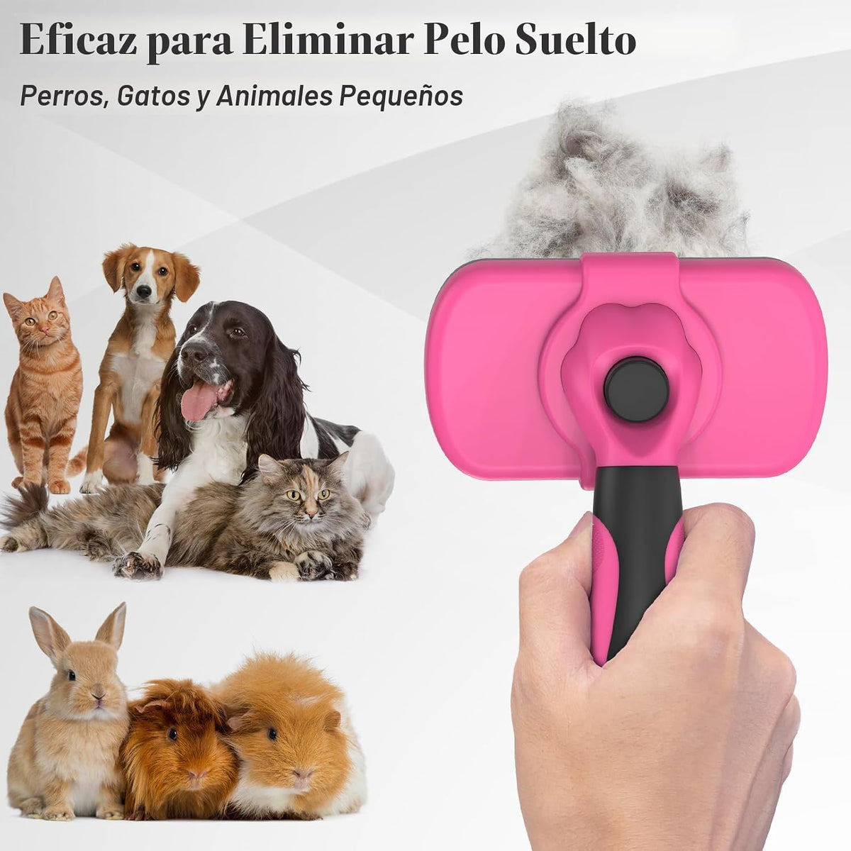Swihauk Cepillo deslizante de autolimpieza para perros y gatos \u20...