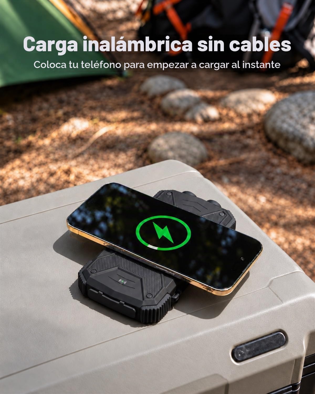 BLAVOR Solar Power Bank 10,000mAh Cargador inalámbrico portátil par...