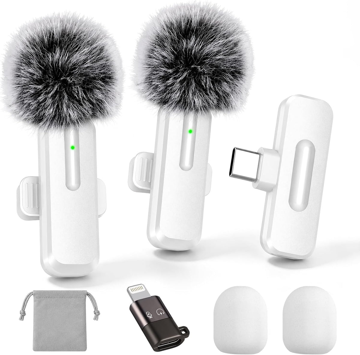 wedaniya Mini micrófono inalámbrico Lavalier para iPhone, Android,...