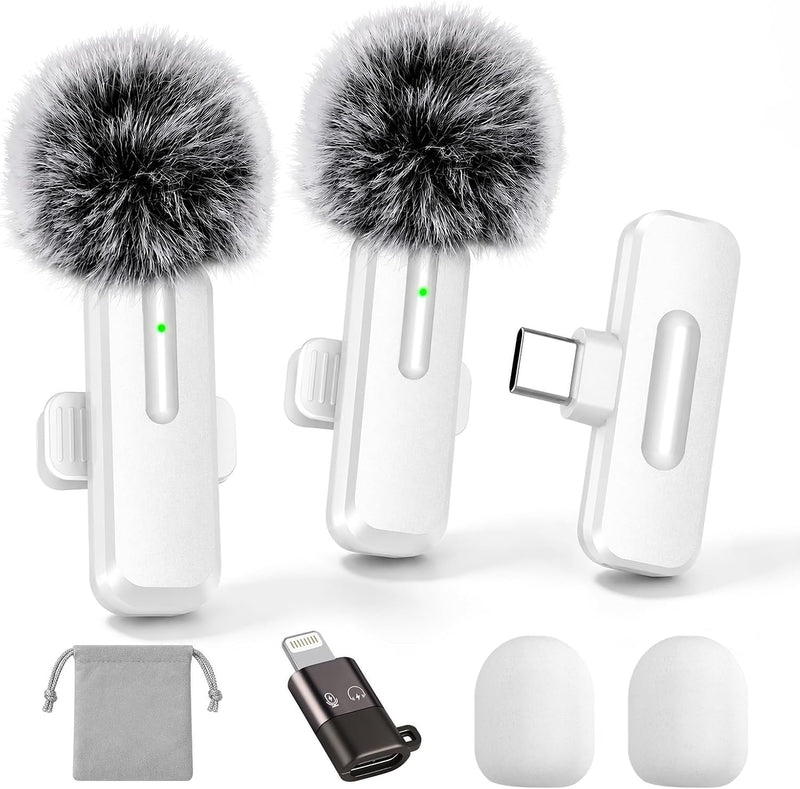 wedaniya Mini micrófono inalámbrico Lavalier para iPhone, Android,...