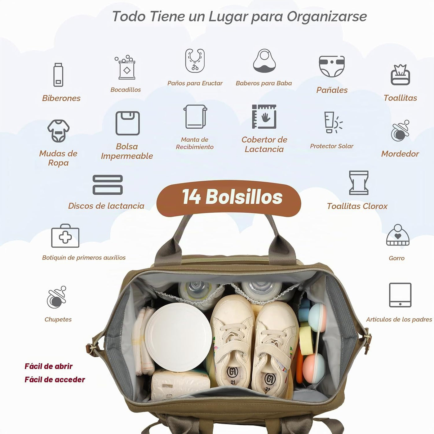 SUPROMOMI Mochila para pañales: bolsa de bebé para niño y niña, bol...
