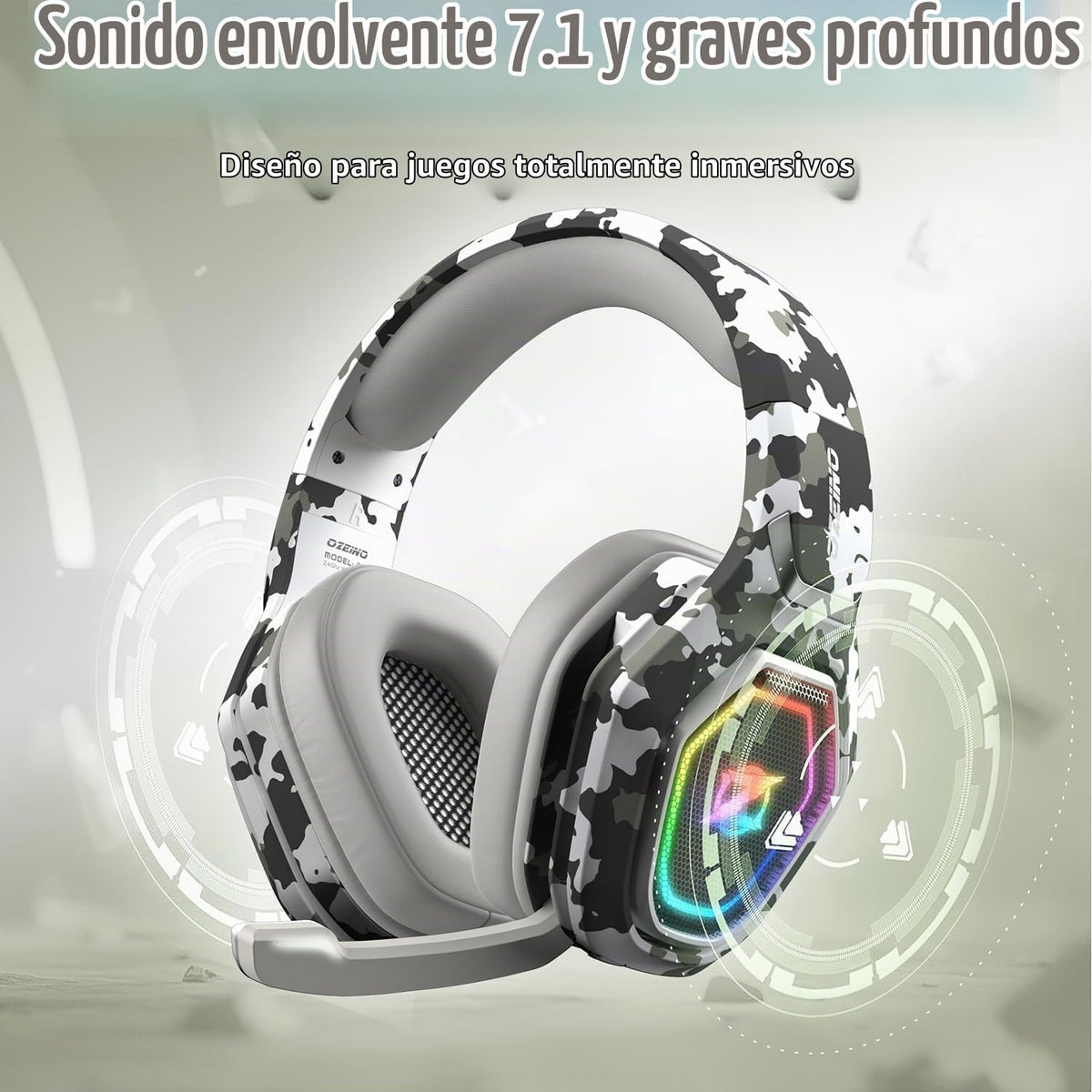 Ozeino Auriculares Inalámbricos para Juegos para PS5, PS4, PC, Auri...