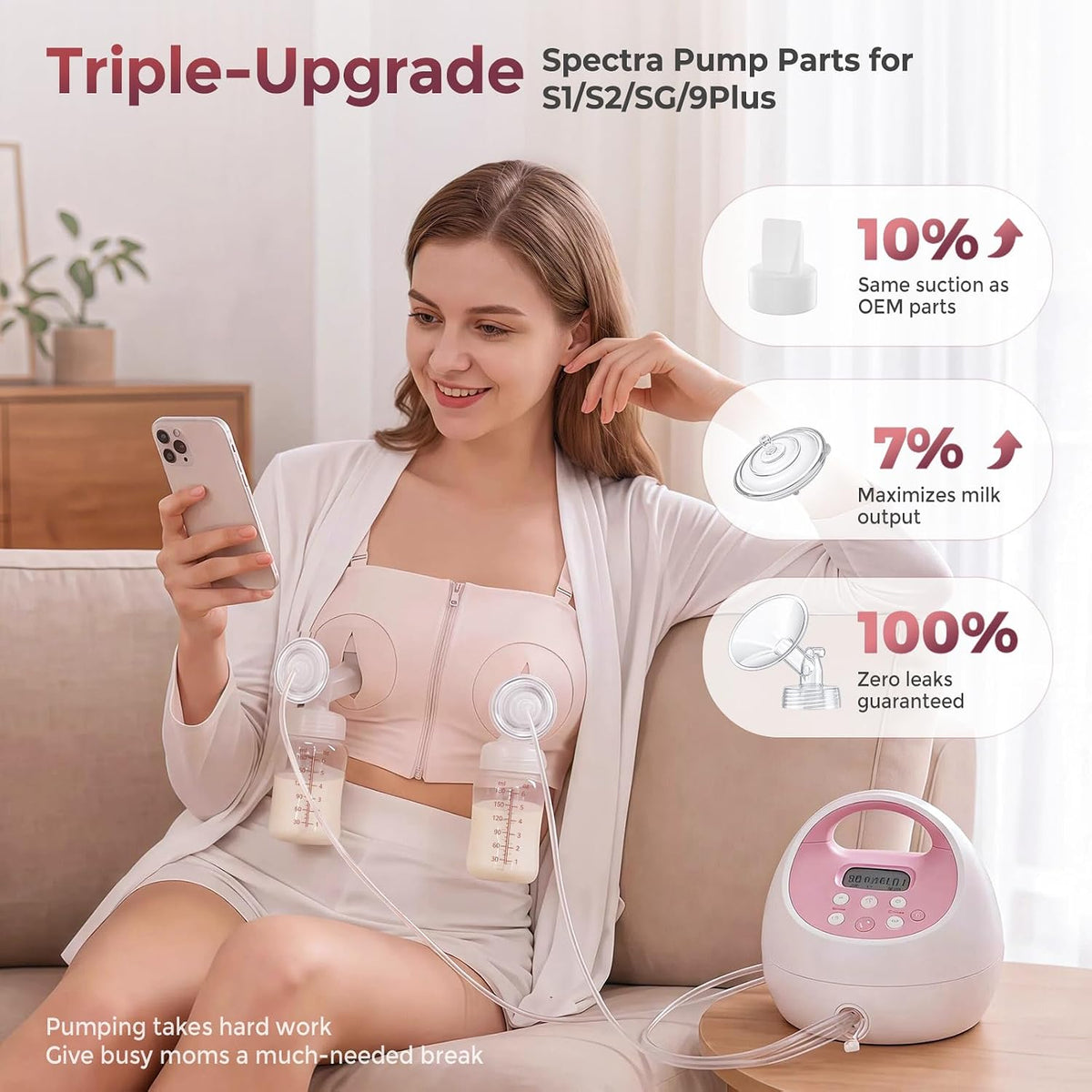 Piezas de bomba compatibles con el extractor de leche Spectra S1\/S...