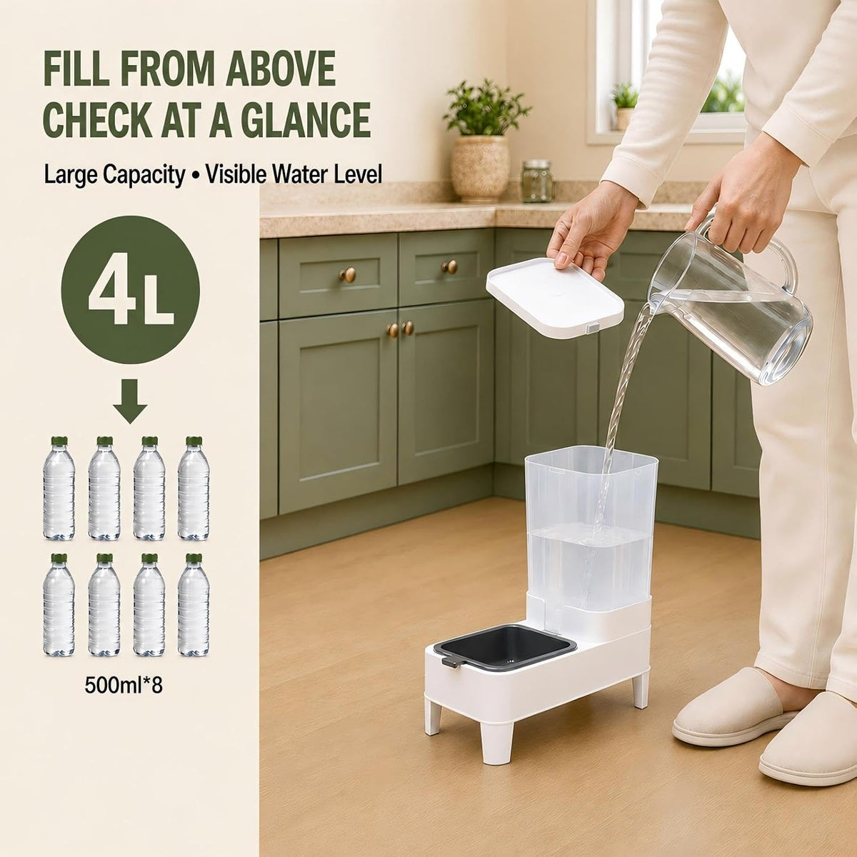 Dispensador automático del agua del gato de la gravedad elevó el re...