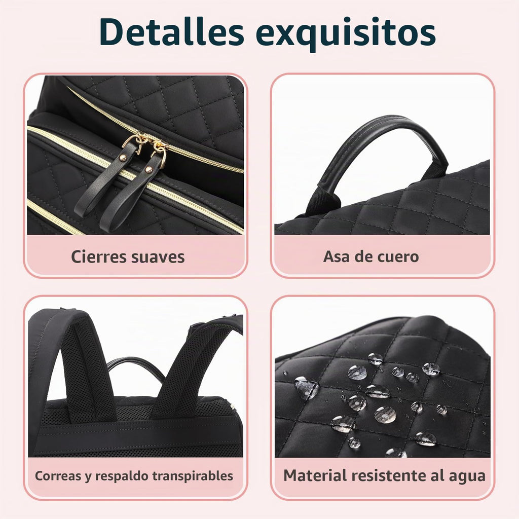 LORADI Mochila ligera para pañales, mediana | Clips para cochecito,...
