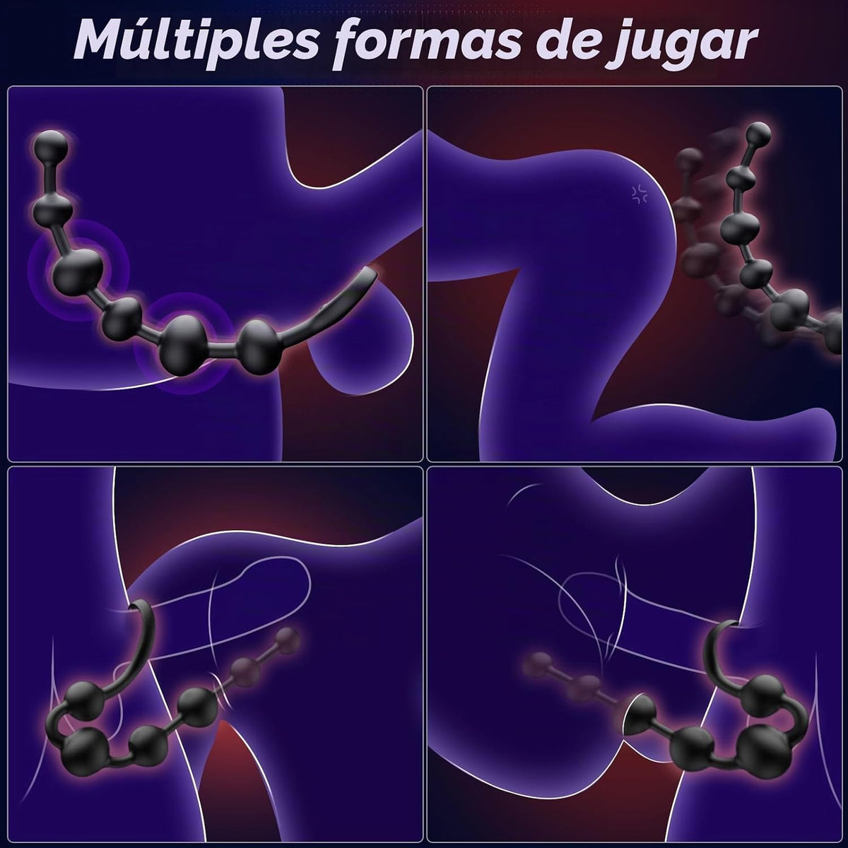 BEISAR Vibrador anal de 15.35 pulgadas con tapón a tope \u2013 Masa...