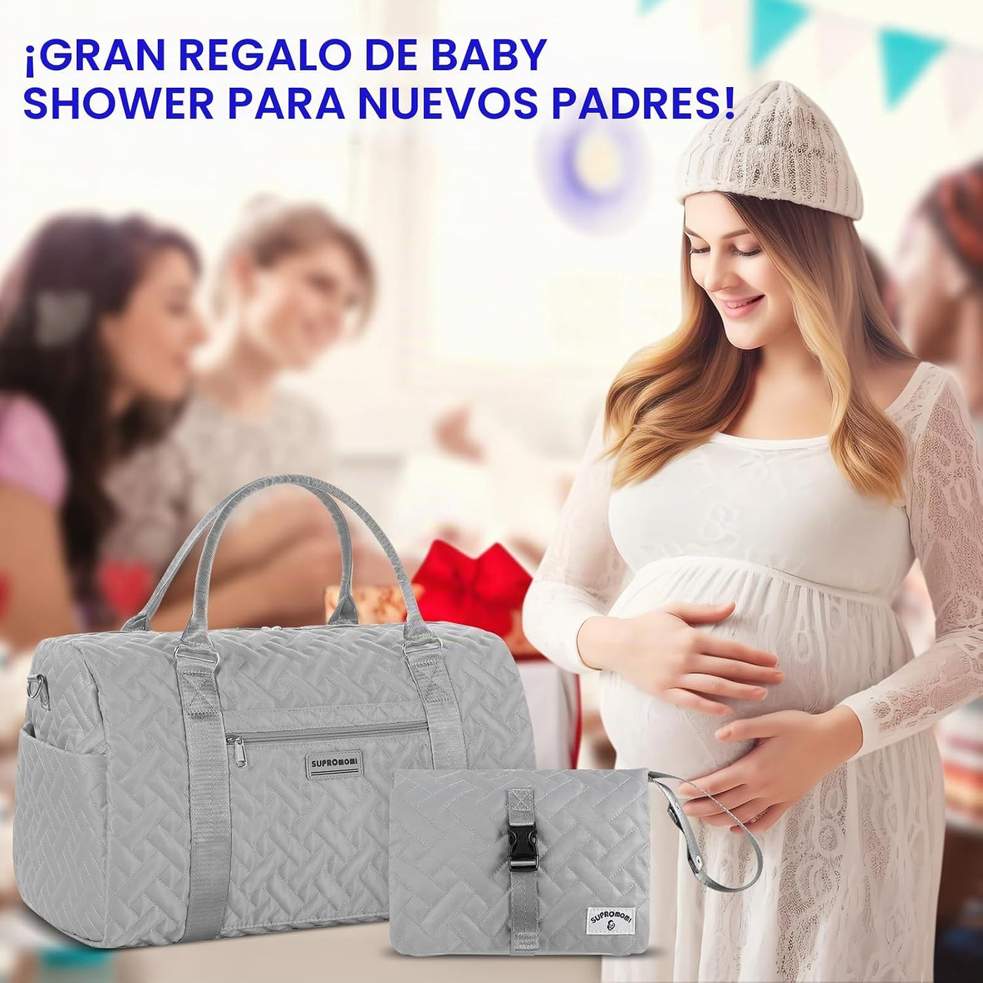 SUPROMOMI Bolsa de pañales: bolso de mamá, bolsa de bebé para niño...