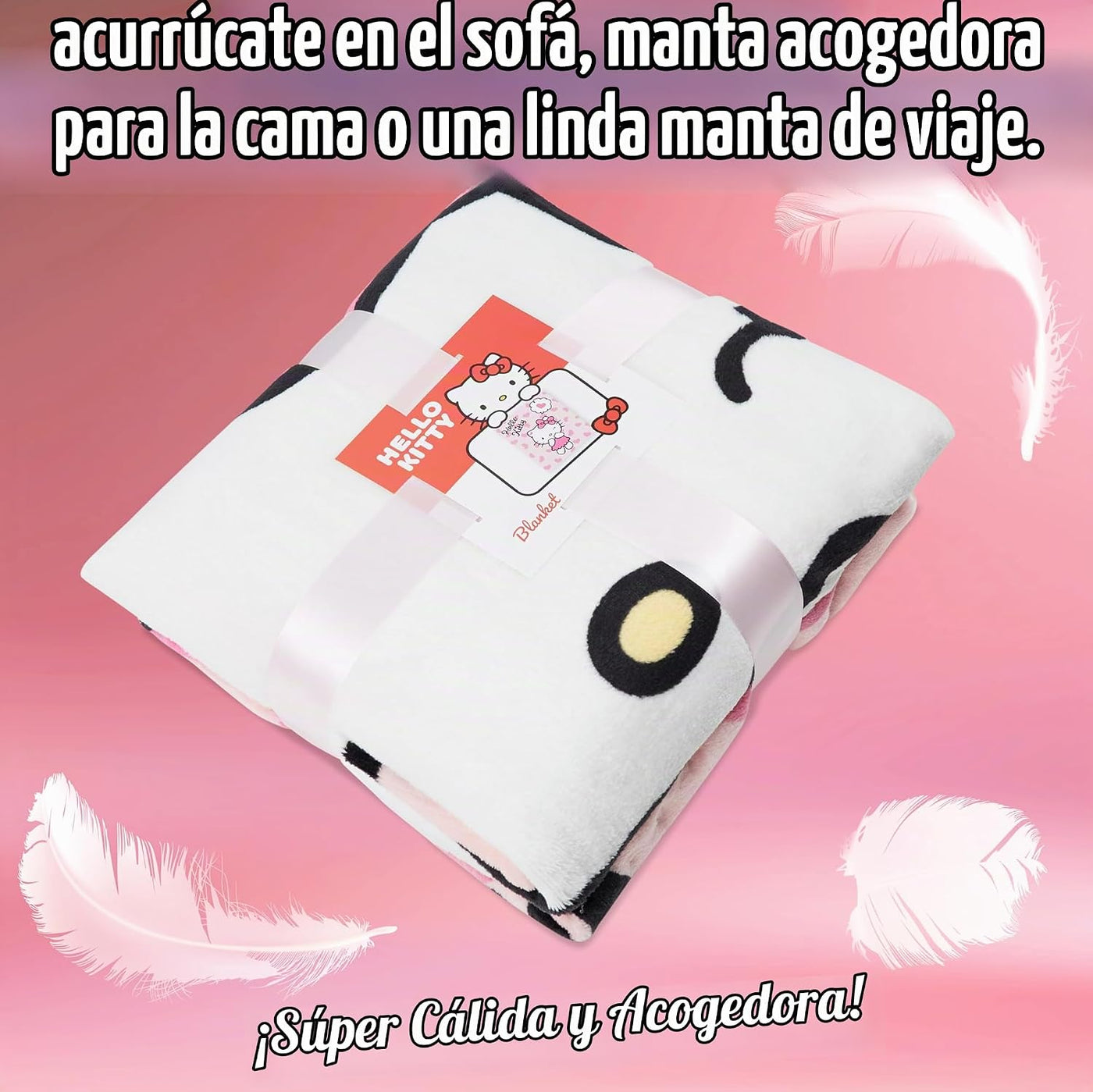 Manta de forro polar Hello Kitty Sanrio, 59x51 pulgadas, ropa de ca...