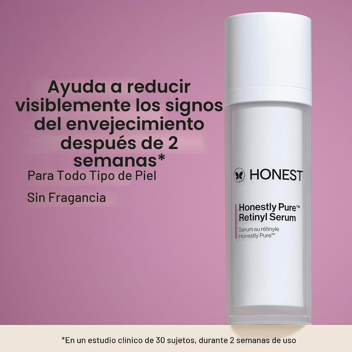 Honest Beauty Honestly Pure Nightly Retinyl Serum, sin fragancia, 1...