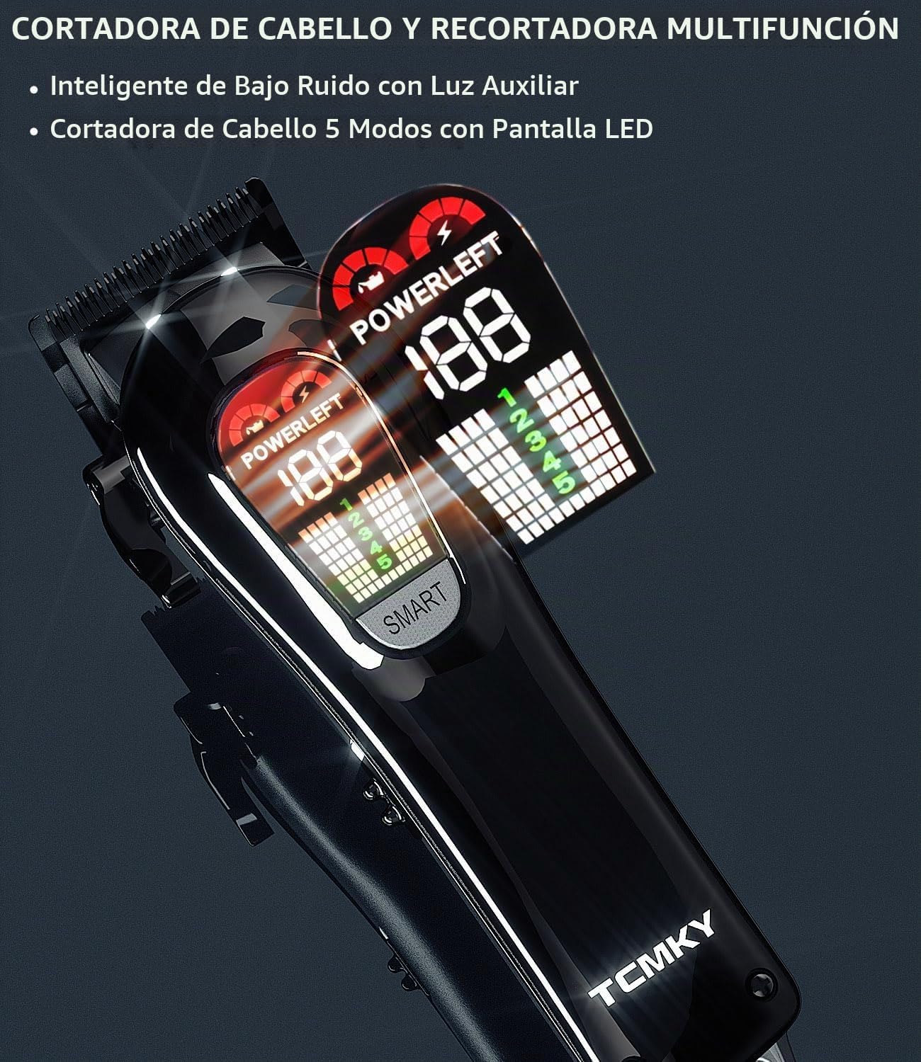 TCMKY Cortapelo Profesional Inalámbrico para Hombres, Cortapelo de...