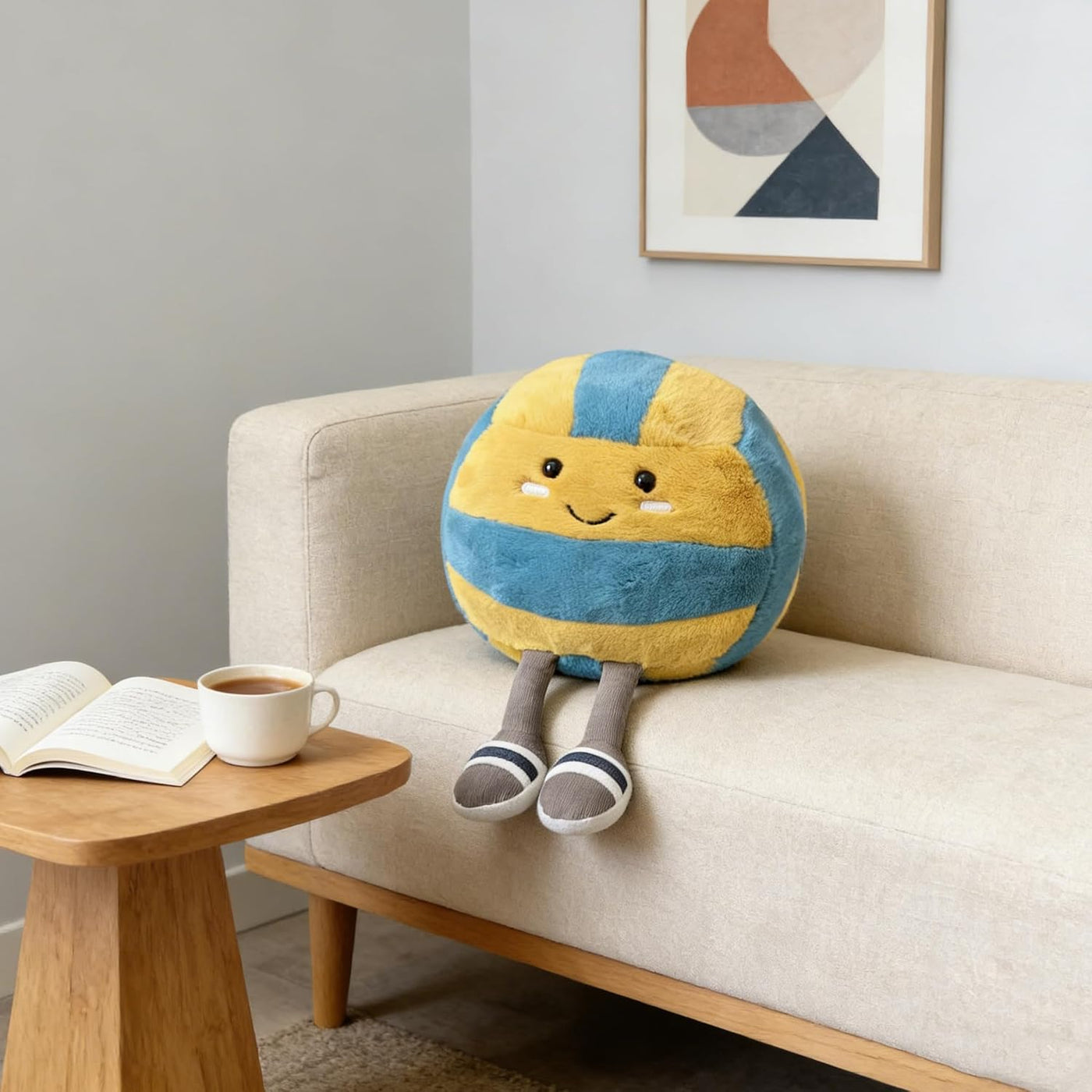 MUALML Linda almohada de felpa deportiva suave para voleibol, diver...