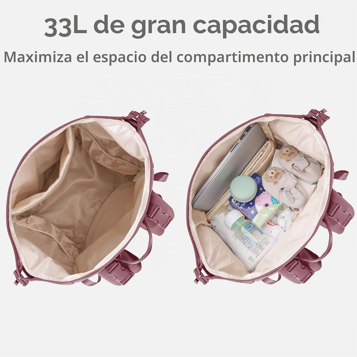 CEI-CEI Mochila de neopreno para pañales con cambiador, bolsas gran...