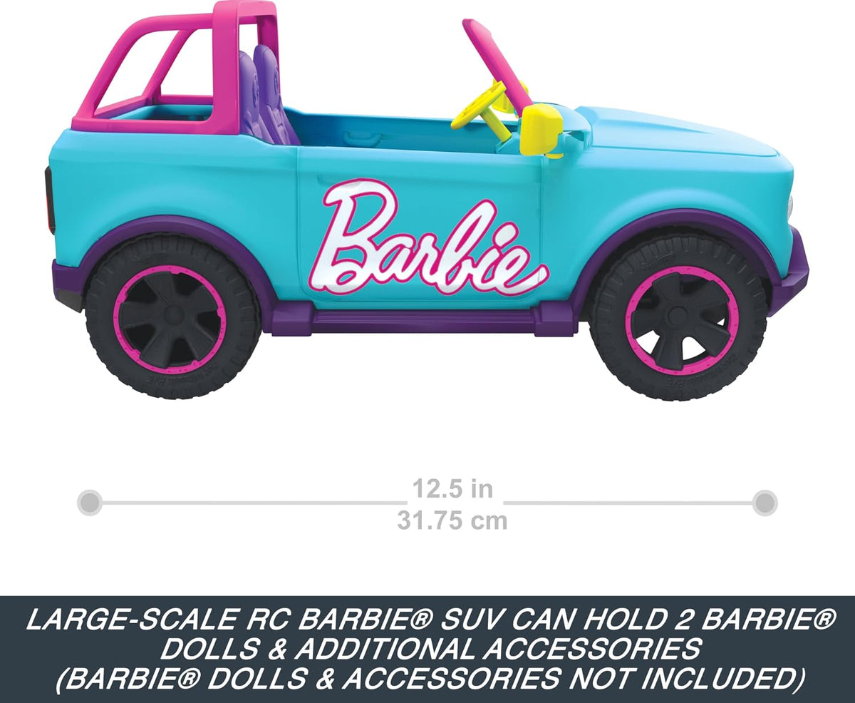 Hot Wheels Barbie RC SUV, vehículo rosa con control remoto | Se ada...
