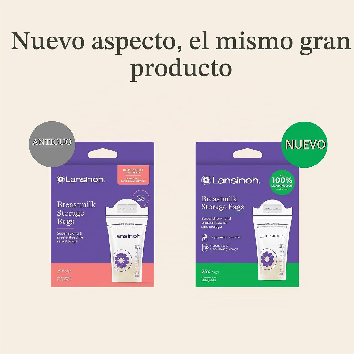 Lansinoh Bolsas de almacenamiento de leche materna, 6 onzas, 75 uni...