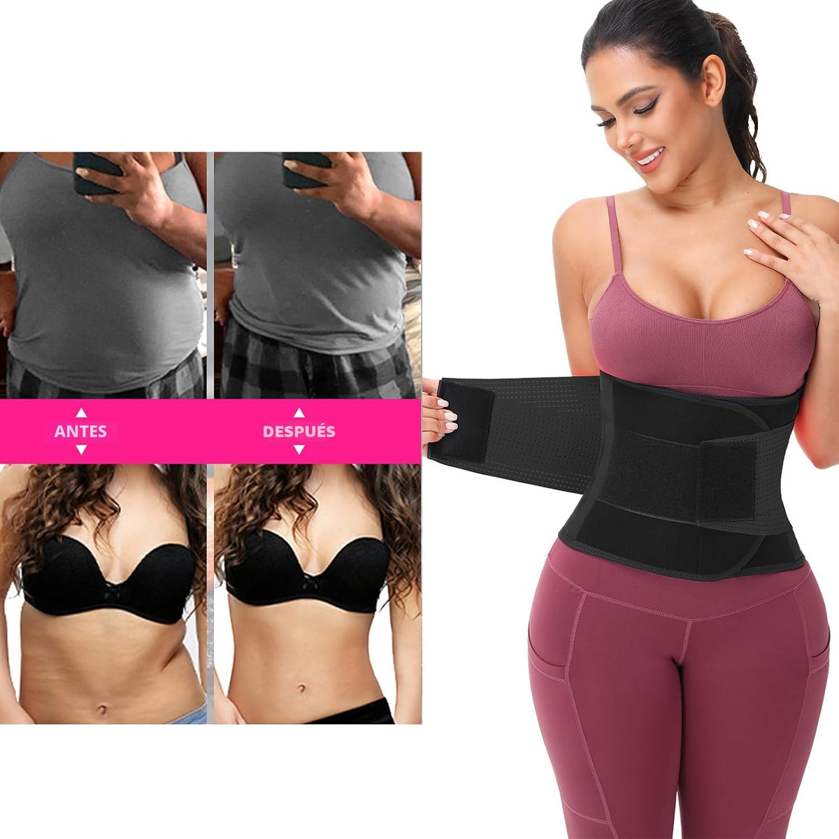 VENUZOR - Cinturón de entrenamiento de cintura para mujeres y hombres
