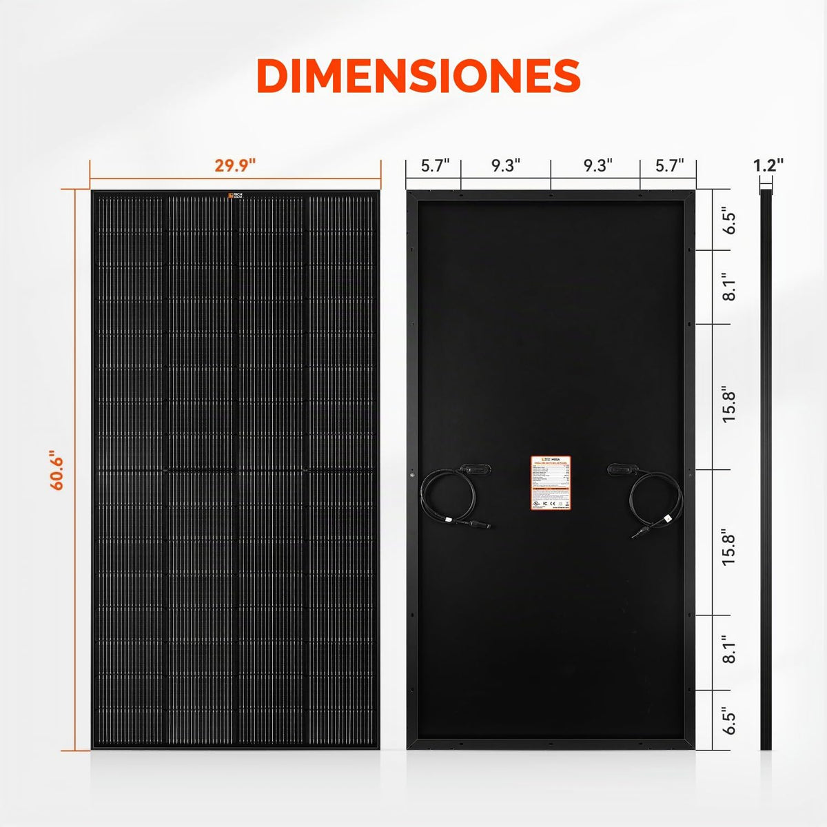 RICH SOLAR Panel solar monocristalino de 250 W, 12 voltios, 16bb, c...