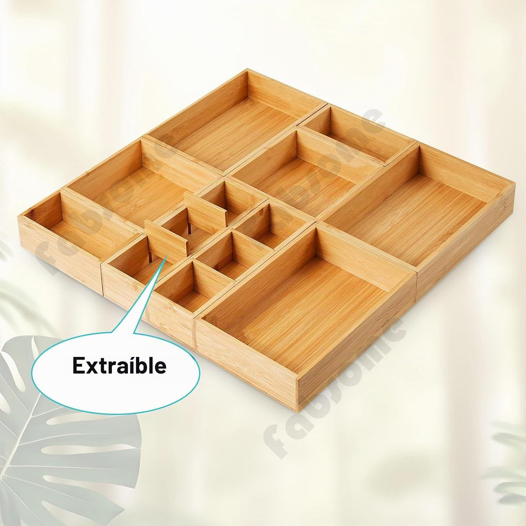 Fabsome Organizador de cajones, juego de 9 cajas de almacenamiento...