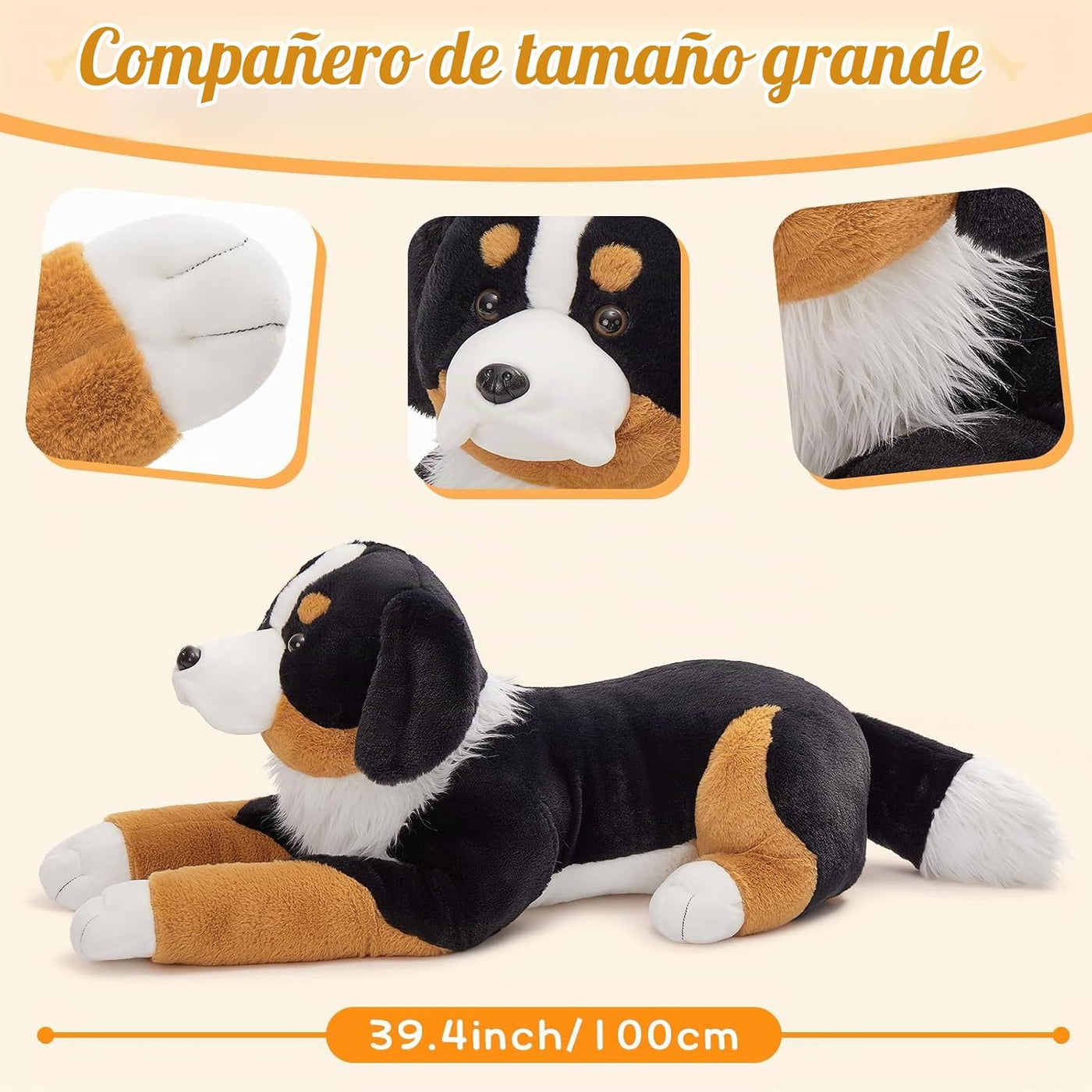 MaoGoLan - Peluche gigante de perro de montaña de Berna en peluche,...