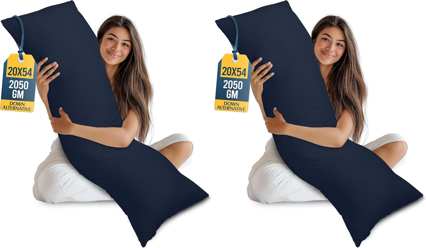 Utopia Bedding Almohada de cuerpo completo para adultos (azul marin...
