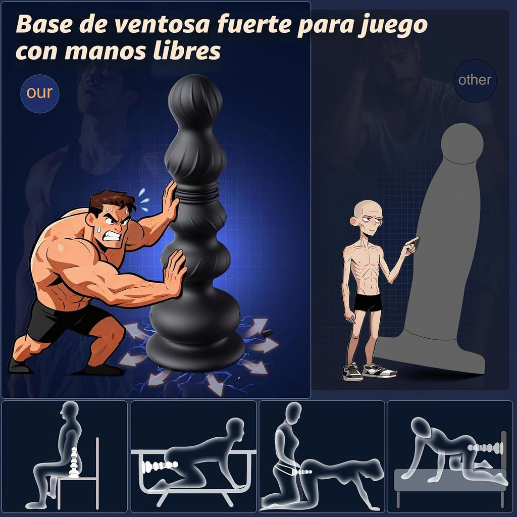 BEISAR Masajeador de próstata con cuentas anales giratorias de 360°...