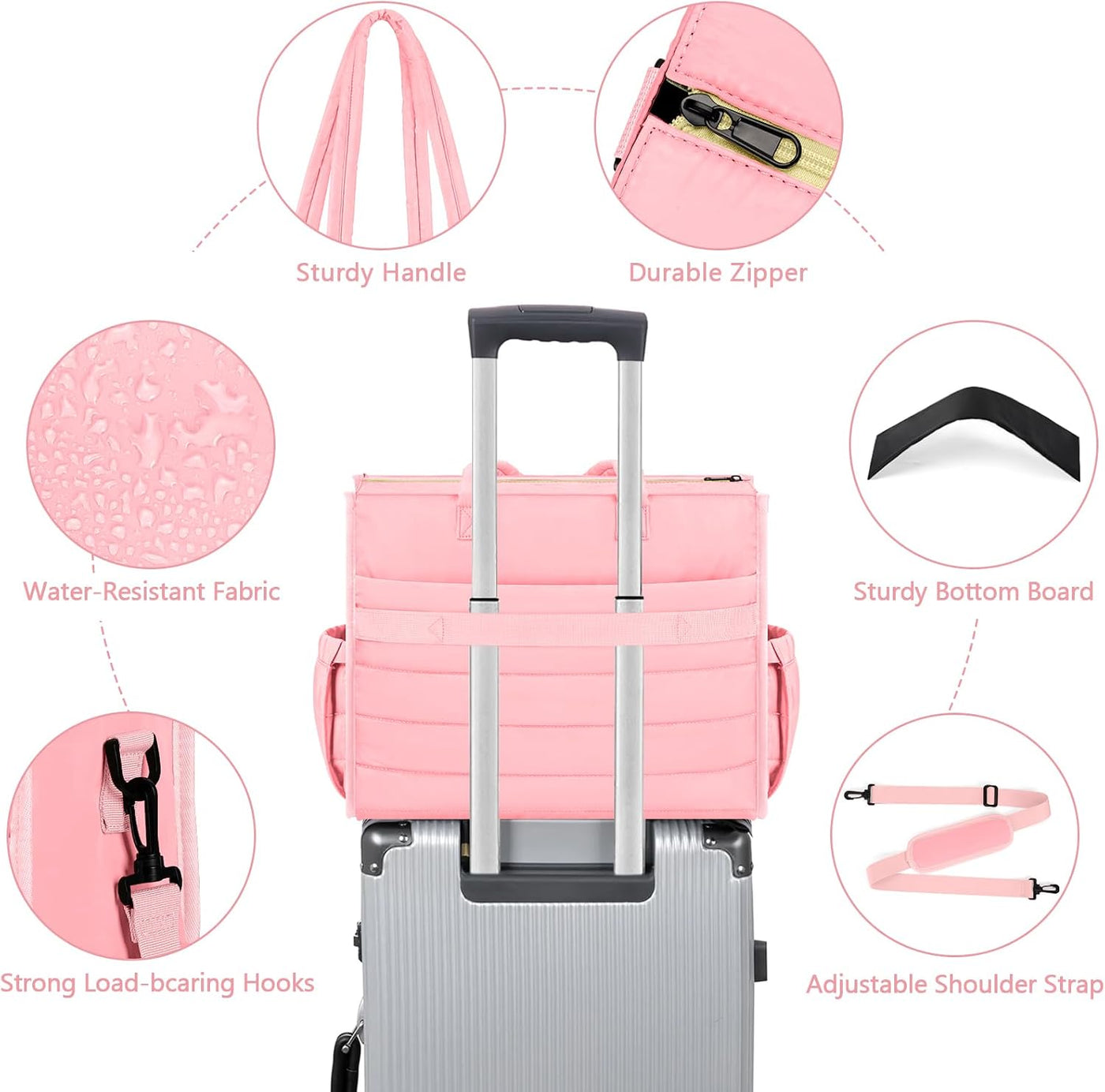 IBFUN Bolso de Pañales para Bebé - Bolso Grande para Bebé 4Pcs con...