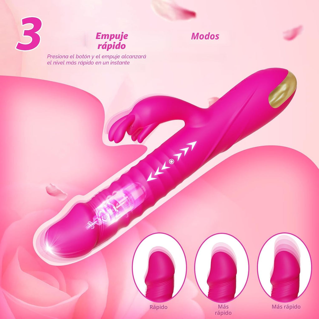 SUPOLA - Consoladores con vibrador de empuje, juguetes sexuales par...