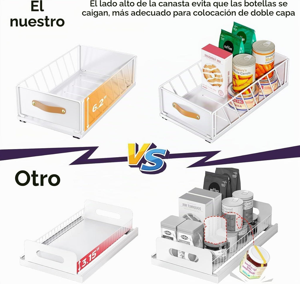 Organizador de gabinete extraíble fijo con nano película adhesiva,...