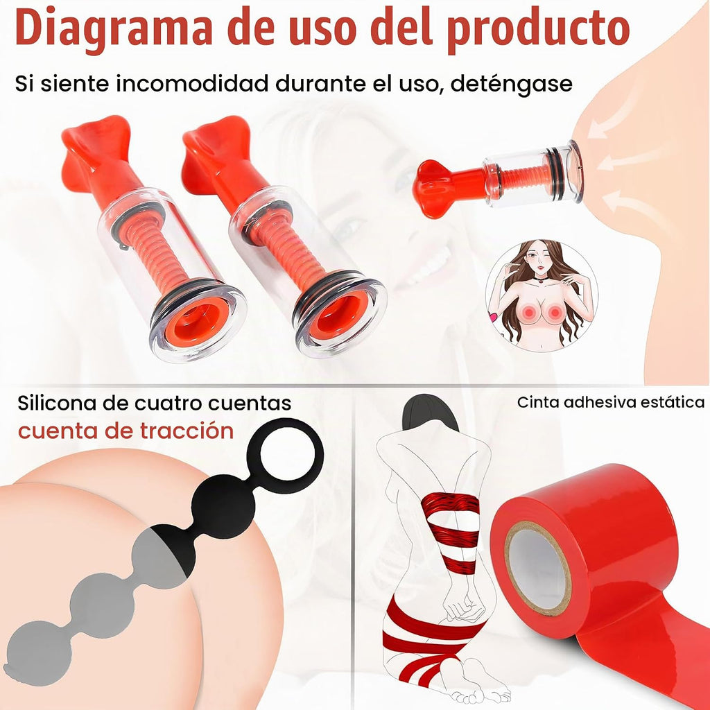 Juego de 32 piezas de restricciones sexuales BDSM, juguetes sexuale...