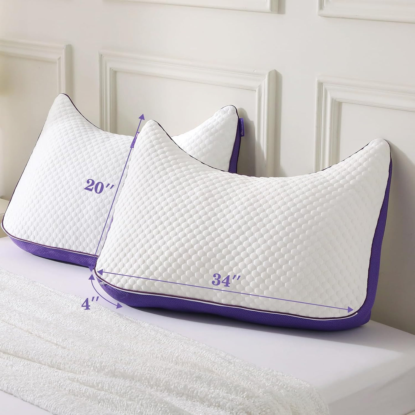 HOMELAB Almohadas ajustables de espuma viscoelástica triturada Cres...