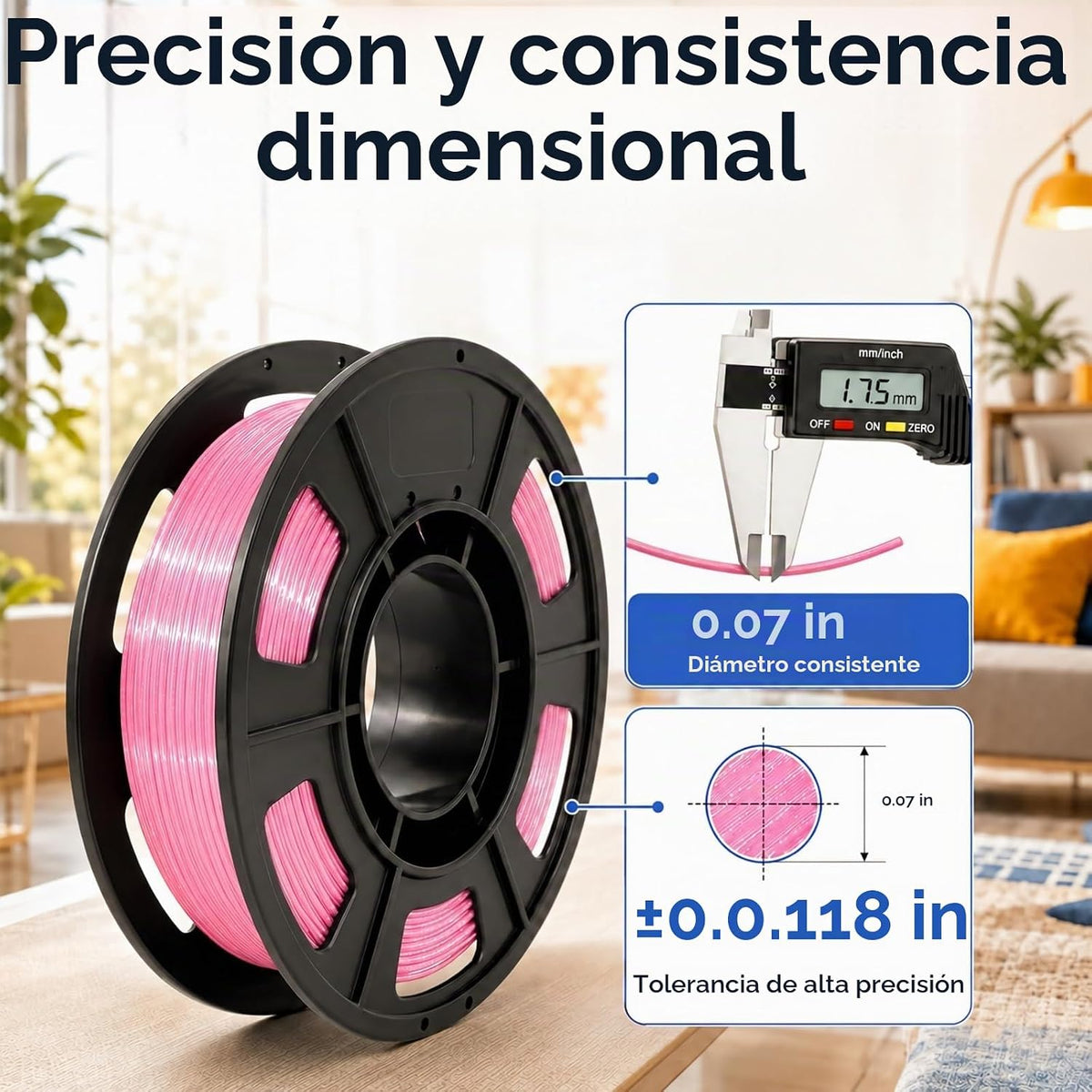 MEUYMEU Filamento PLA Silk Rainbow de 0.069 pulgadas, carretes de 8...