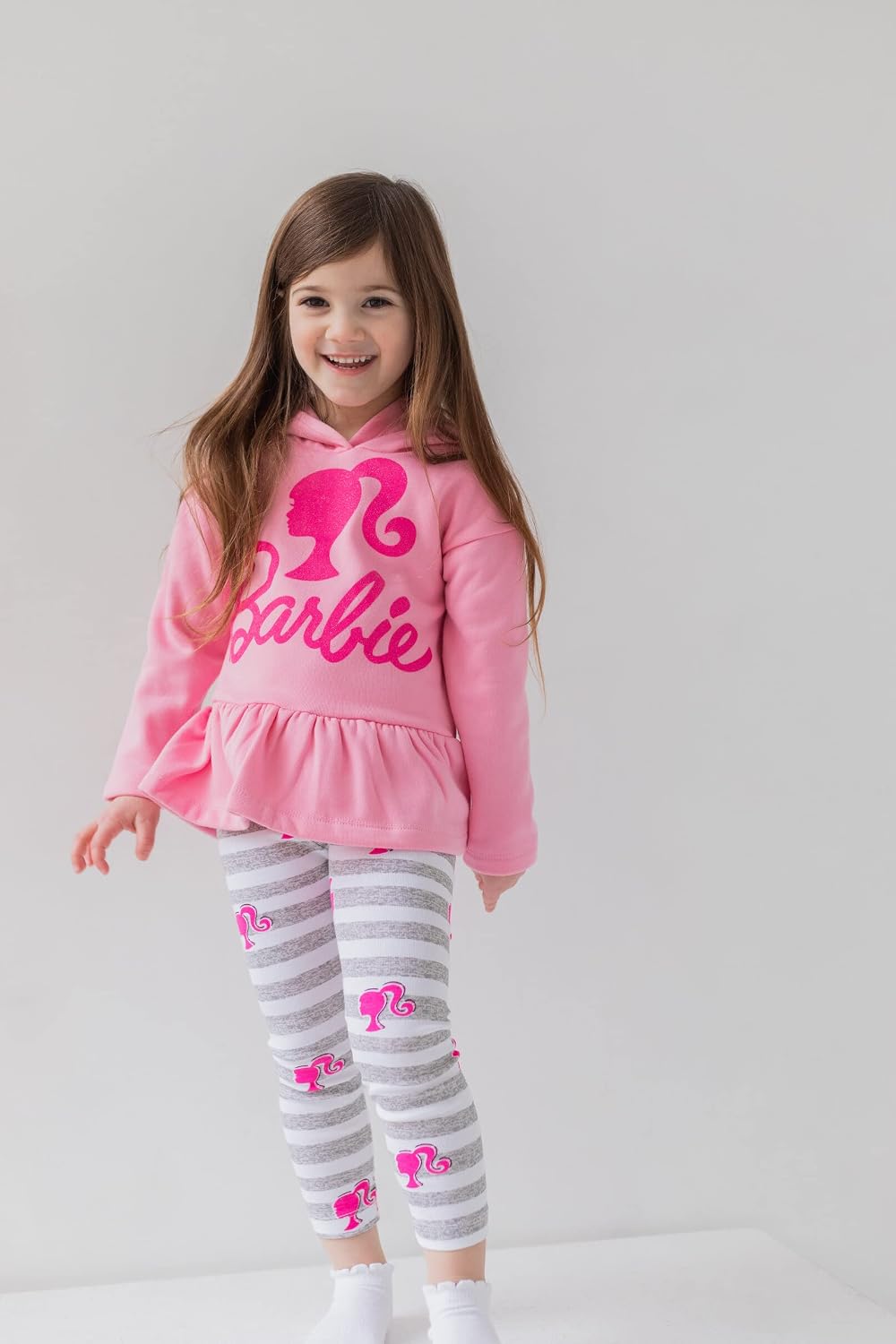 Conjunto de sudadera con capucha de forro polar y leggings para niñ...