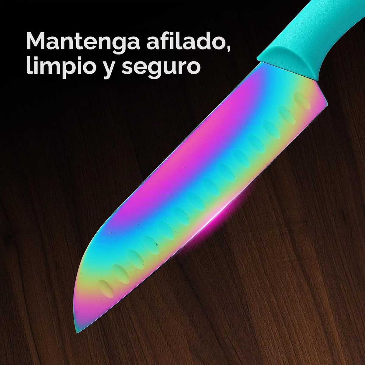 Marco Almond KYA37 - Juego de cuchillos de cocina, 12 piezas, acero...