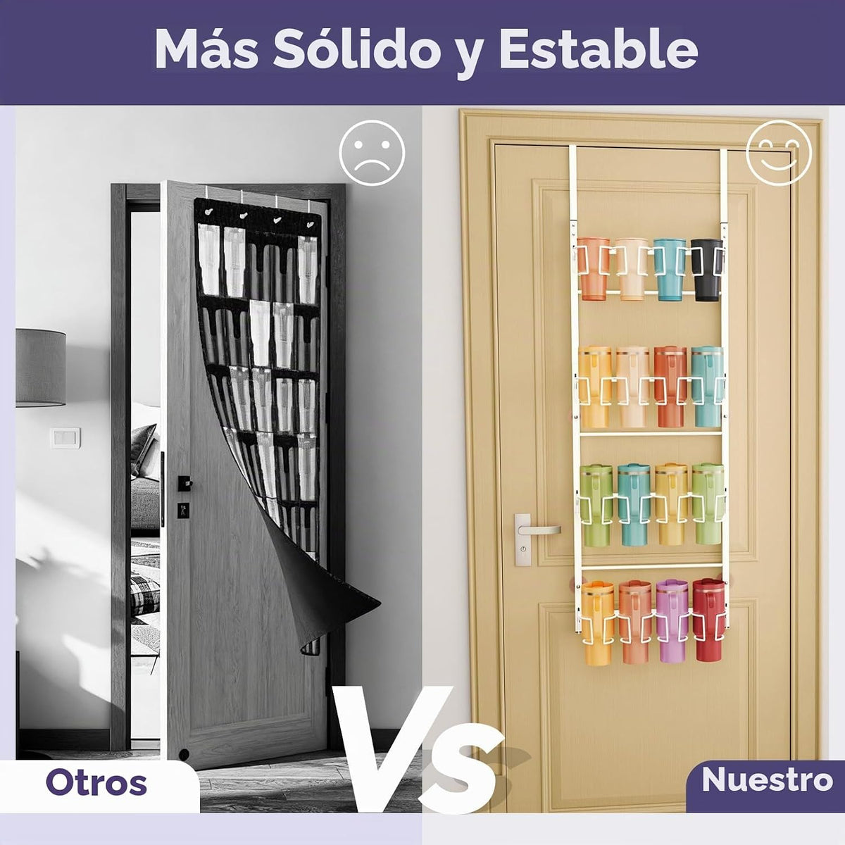SWTYMIKI Organizador de botellas de agua de 4 niveles \u2013 Organi...