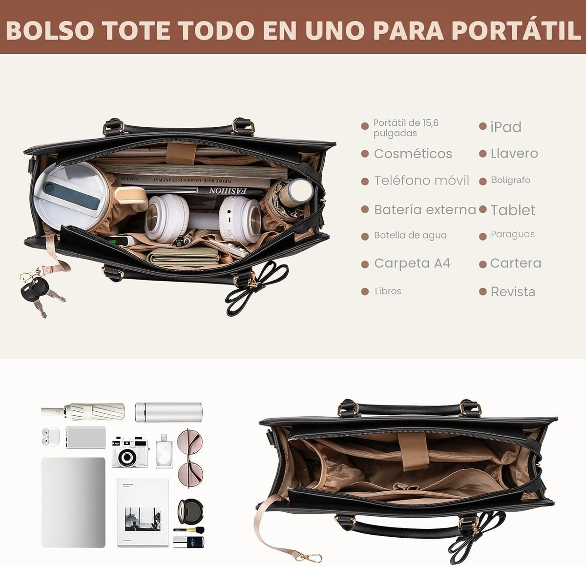 LOVEVOOK Bolso para laptop de mano para mujer, bolso de trabajo de...