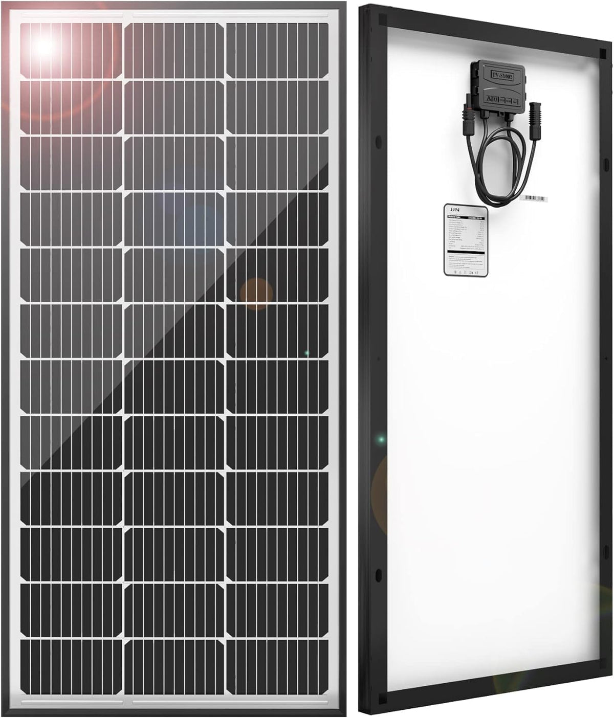 JJN Los paneles solares de 100 vatios, 10BB monocristalino 12V el 2...