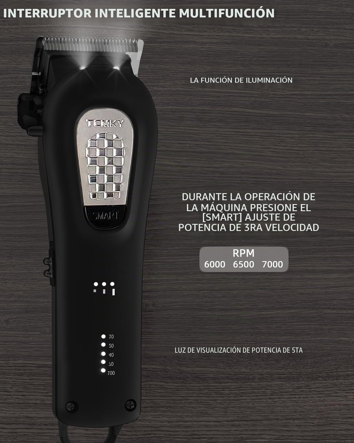 TCMKY Cortapelo para Hombres Cortapelo Inalámbrico y con Cable Cort...