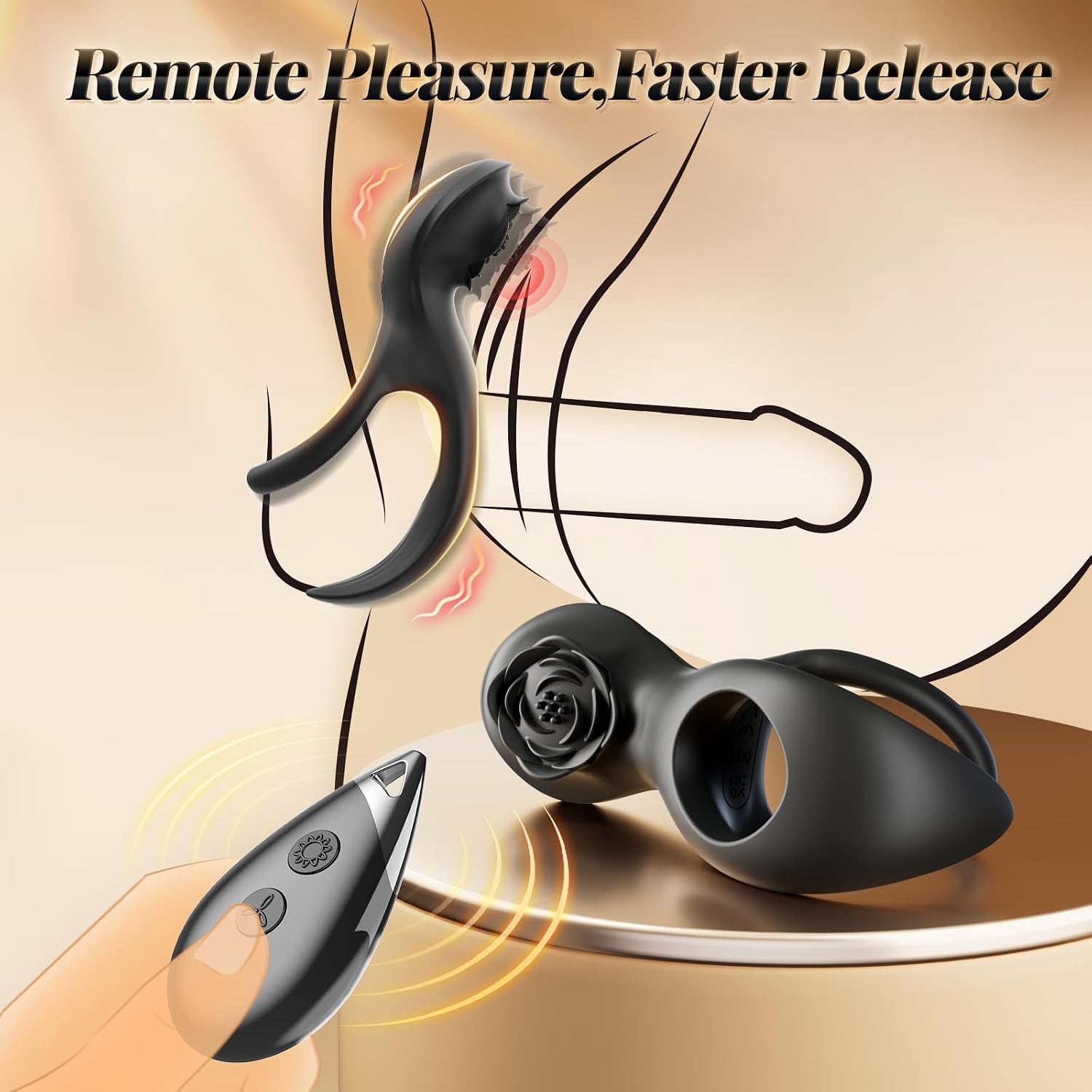 Juguetes sexuales anillo vibrador para pene, juguetes sexuales para...