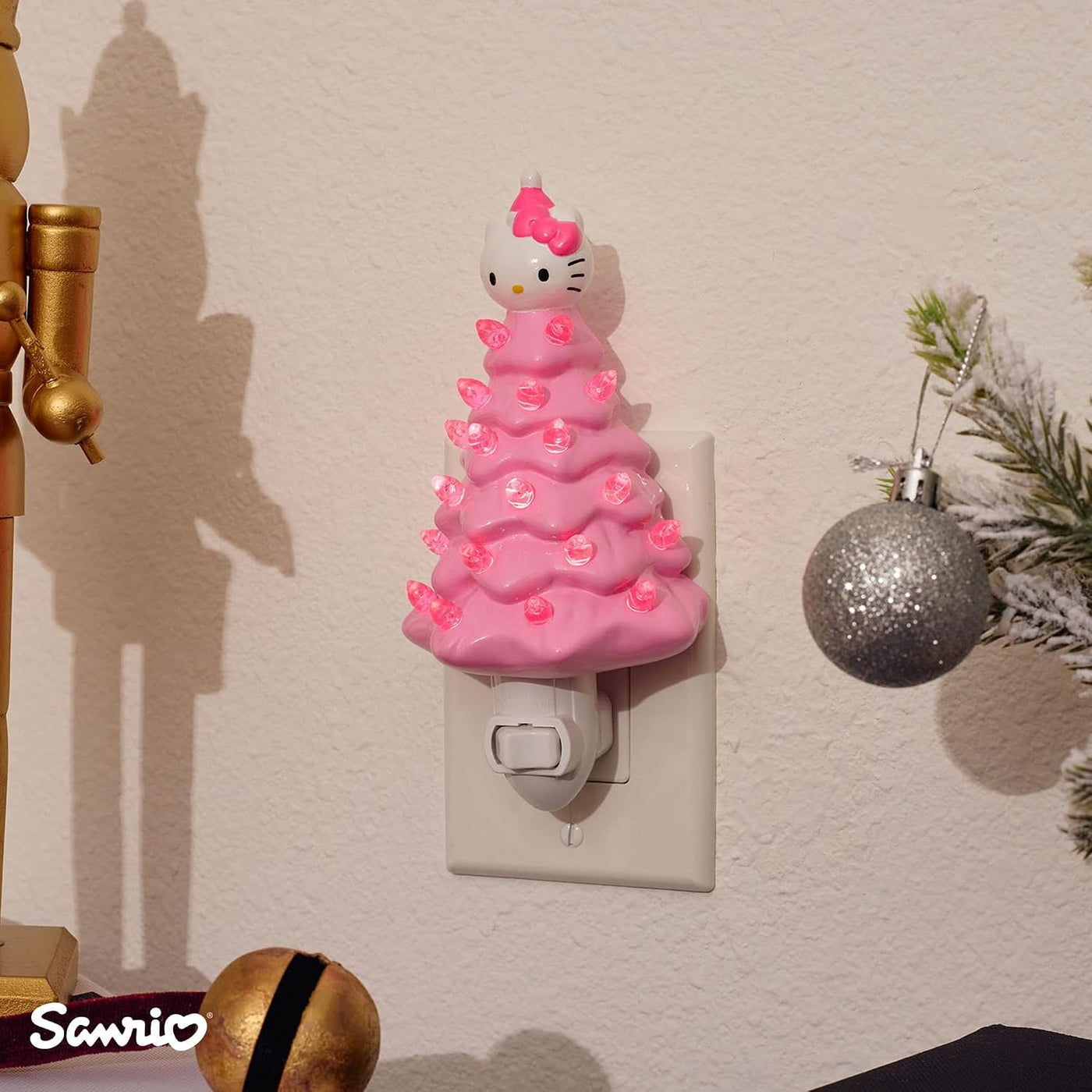 Ukonic Sanrio Hello Kitty Árbol de Navidad Rosa de Cerámica de 6 Pu...